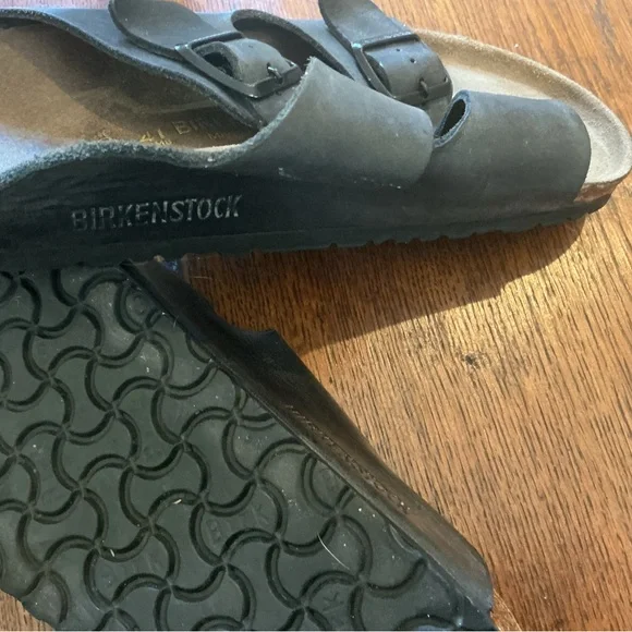 BIRKENSTOCK ArizonaLeather oiledBuckle Slide Slip On Sandals size 41